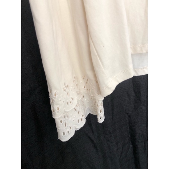 NWT | Madewell Texture Cuff Top | Ivory | L - Picture 2 of 3